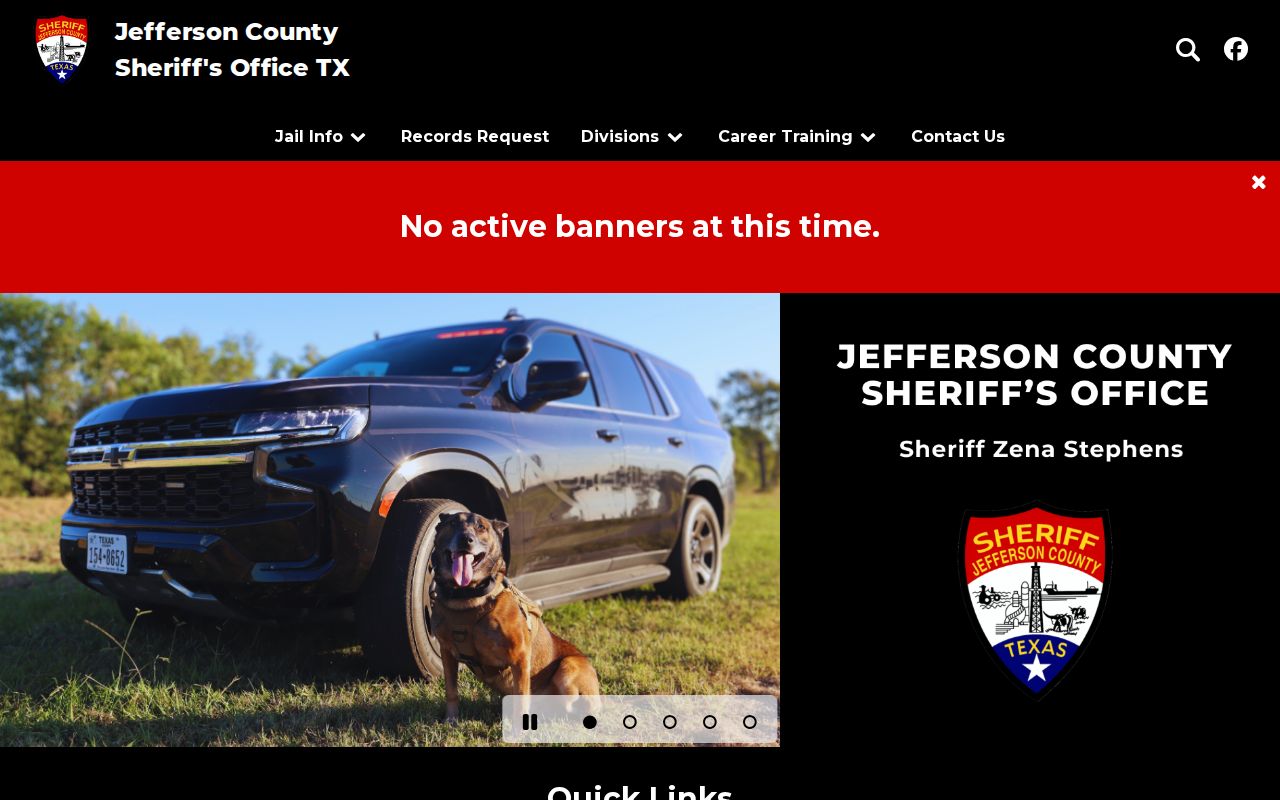 Jefferson County Sheriff Corrections navigation with inmate tools